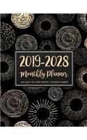 2019-2028 Ten Years Monthly Calendar Planner