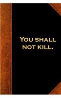 Religious Journal Modern Wording 5th Commandment Vintage Style: (notebook, Diary, Blank Book)