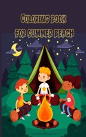 Coloring book for summer beach