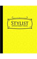 Stylist Appointment Book: 6 Columns Appointment Agenda, Appointment Planner, Daily Appointment Books, Yellow Cover