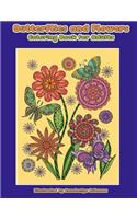 Butterflies and Flowers Coloring Book for Adults: Relaxing Adult Coloring Book