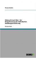 Sehnsucht nach Sinn - Zur Biografisierung der individuellen Handlungsorientierung