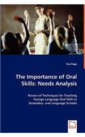The Importance of Oral Skills: Needs Analysis