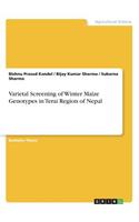 Varietal Screening of Winter Maize Genotypes in Terai Region of Nepal