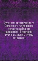 Zhurnaly chrezvychajnogo Orlovskogo gubernskogo zemskogo sobraniya