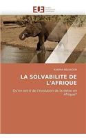 La Solvabilite de l''afrique