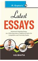 Latest Essays: A Comprehensive Book for Higher Competitive & University Exams