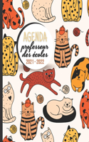 AGENDA Professeur des Écoles 2021 - 2022: Carnet de Bord Enseignant - Agenda semainier souple - Planner pour organiser son travail tout au long de l'année scolaire - Période du 30 Août 2021 