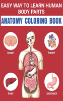 Easy Way To Learn Human Body Parts Anatomy Coloring Book