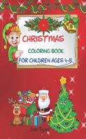Christmas coloring book for children ages 4-8