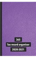 365 tax record organiser 2020-2021