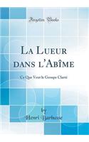 La Lueur dans l'Abîme: Ce Que Veut le Groupe Clarté (Classic Reprint)