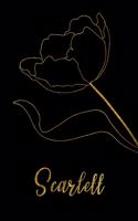 Scarlett: Personalized Writing Journal for Women - Elegant Black and Gold