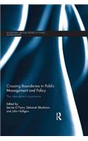 Crossing Boundaries in Public Management and Policy
