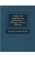 Tables for Engineering Calculations