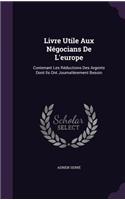 Livre Utile Aux Négocians De L'europe