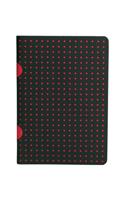 Black on Red / Black on Red Paper-Oh Cahier Circulo B7 Unlined
