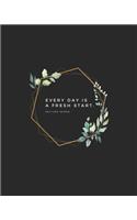 Every day is a fresh start - Floral Composition: Women with dreams. Pretty Personalized Medium Lined Journal & Diary for Writing & Note Taking for Girls and Women - Floral Print: Lined Notebook / J
