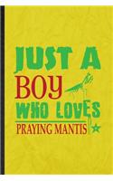 Just a Boy Who Loves Praying Mantis