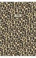 Alix: Personalized Notebook - Leopard Print (Animal Pattern). Blank College Ruled (Lined) Journal for Notes, Journaling, Diary Writing. Wildlife Theme Des