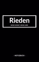 Rieden: Notizbuch, Notizblock, Notizheft, Notizen, Block, Planer - DIN A5, 120 Seiten - Liniert, Linien, Lined - Deine Stadt, Dorf, Region und Heimat