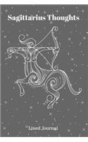 Sagittarius Thoughts Lined Journal