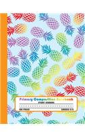 Primary Composition Notebook Story Journal: Colorful Pineapple Notebook with Picture Space and Handwriting Practice Paper for Kids in Kindergarten, First and Second Grade, 100 Blank Writing Pa