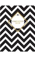 Composition Book: Gold Trendy Bullet Notebook - 150-Page 1/2 Inch Dot Grid Journal - 8.5 X 11 Glossy Softcover