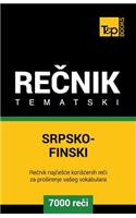 Srpsko-Finski Tematski Recnik - 7000 Korisnih Reci