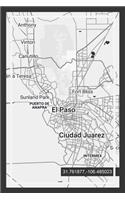 Weekly Planner: Book with El Paso Texas Map Cover Design ( USA )