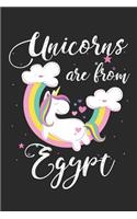 Unicorns Are from Egypt: A Blank Lined Unicorn Journal for Travelers or People from Egypt, Makes a Great Egypt Gift, Egypt Journal, or Egypt Souvenir