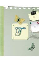 Monogrammed T Dot Grid Bullet Journal: 8.5" x 11" Soft Matte Cover 150 pages(Letter T Monogram Bullet Diary)