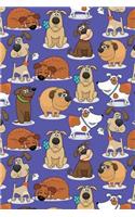 Bullet Journal Notebook for Dog Lovers Funny Dogs Pattern 5: 112 Page Numbered Dot Grid Bullet Journal with Index Pages and Key Pages in Portable 6 X 9 Size.