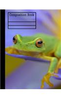 Frog Composition Notebook - Graph Paper, 4x4 Grid