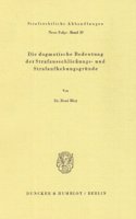 Die Dogmatische Bedeutung Der Strafausschliessungs- Und Strafaufhebungsgrunde
