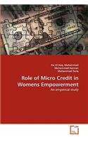 Role of Micro Credit in Womens Empowerment