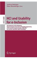 HCI and Usability for e-Inclusion