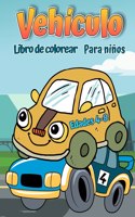Libro para colorear de vehículos para niños de 4 a 8 años