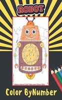 Robot color by number: An kids Coloring Book with Fun, Easy, and Relaxing Coloring Pages (Color by Number Coloring Books for kids)