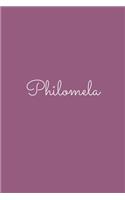 Philomela: notebook with the name on the cover, elegant, discreet, official notebook for notes, dot grid notebook,