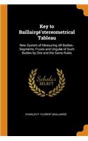 Key to BaillairgÃ©'stereometrical Tableau: New System of Measuring All Bodies--Segments, Frusta and UngulÃ¦ of Such Bodies by One and the Same Rules
