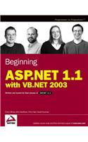 Beginning ASP.NET 1.1 with VB.NET