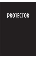 Protector: Simple Blank Lined Notebook Journal