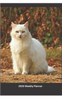 Plan On It 2020 Weekly Calendar Planner - I Love Cats - White Cat