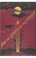 From the earth to the moon: Lined Journal/notebook/memoir with themed cover: From the earth to the moon