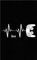 Love: Heartbeat Controller Gamer Gift MMO, RTS, FPS, RPG Video Game Lover Notebook - PC or Console!