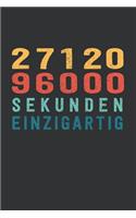 2 712 096 000 Sekunden Einzigartig: tolles 86 Jahre Geburtstags Notizbuch liniert - 100 Seiten