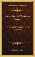 An Analysis Of The Greek Meters