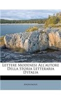 Lettere Modenesi All'autore Della Storia Letteraria d'Italia