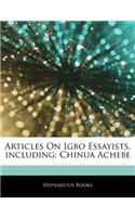 Articles on Igbo Essayists, Including: Chinua Achebe